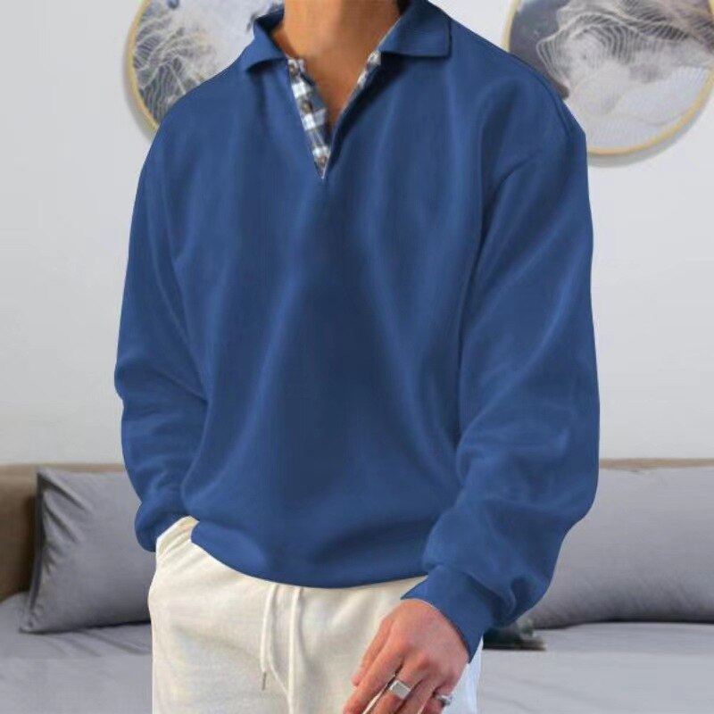 Dominic | Herren Relaxed Fit Sweatshirt mit Polokragen
