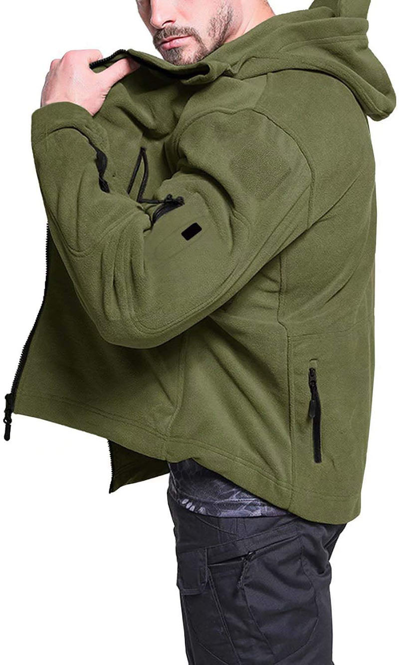 Konrad | Herren Winter Fleece Hoodie Jacke mit Reißverschluss und Taschen