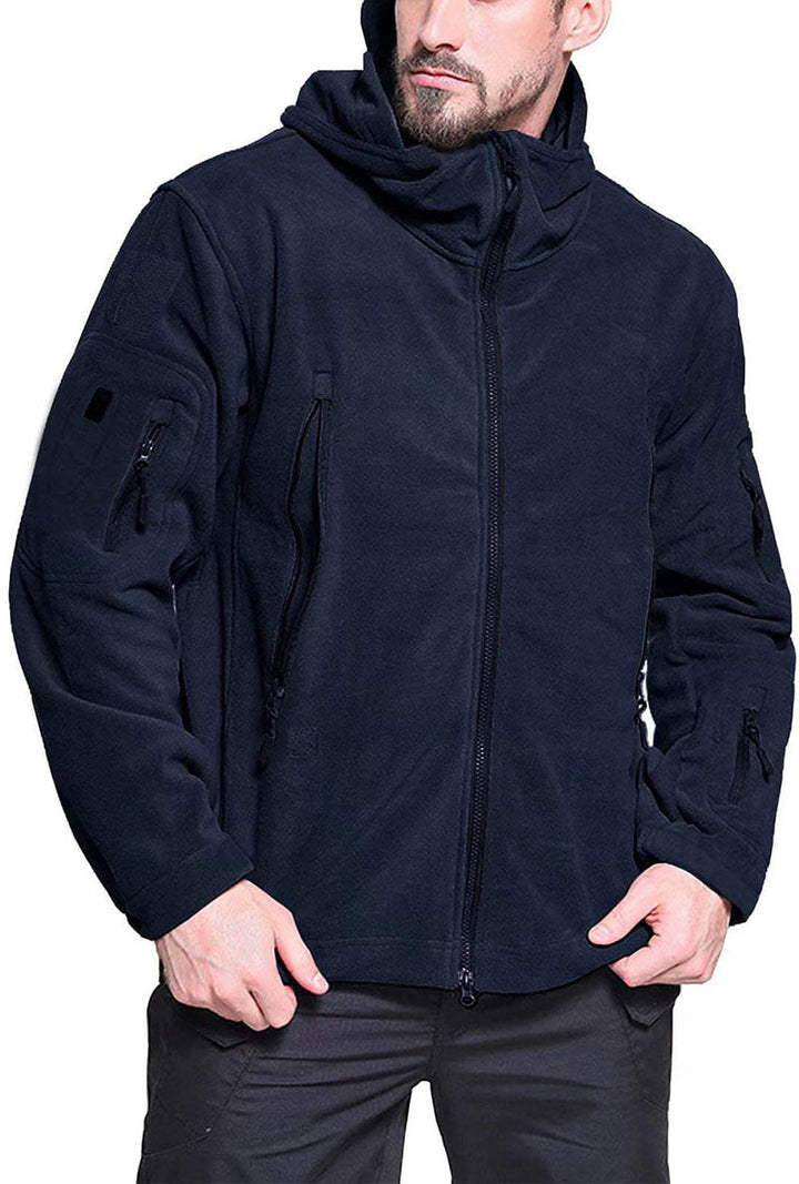 Konrad | Herren Winter Fleece Hoodie Jacke mit Reißverschluss und Taschen
