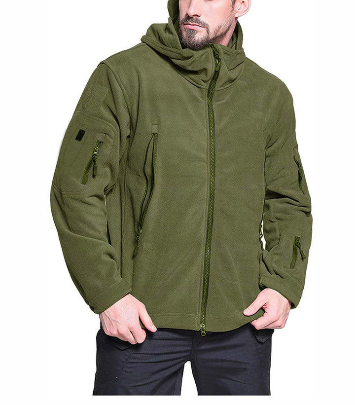 Konrad | Herren Winter Fleece Hoodie Jacke mit Reißverschluss und Taschen