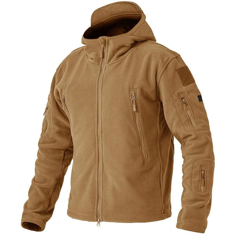 Konrad | Herren Winter Fleece Hoodie Jacke mit Reißverschluss und Taschen