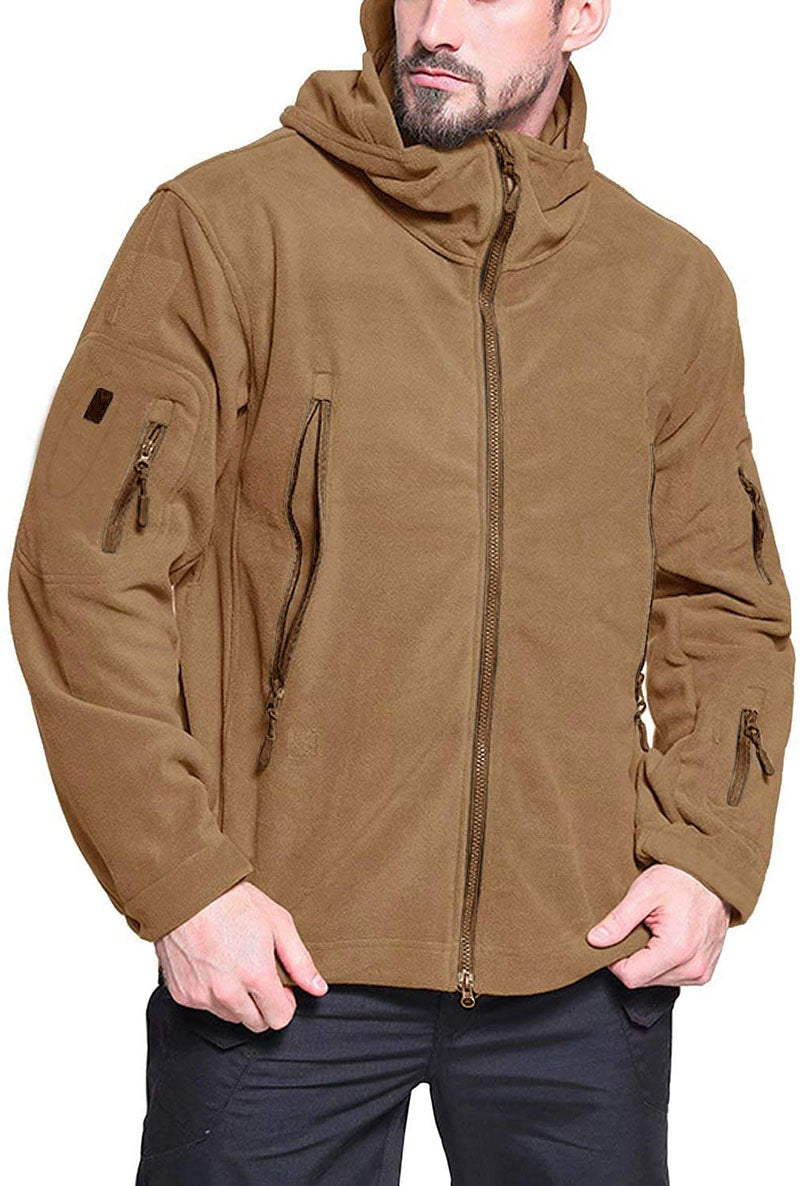 Konrad | Herren Winter Fleece Hoodie Jacke mit Reißverschluss und Taschen