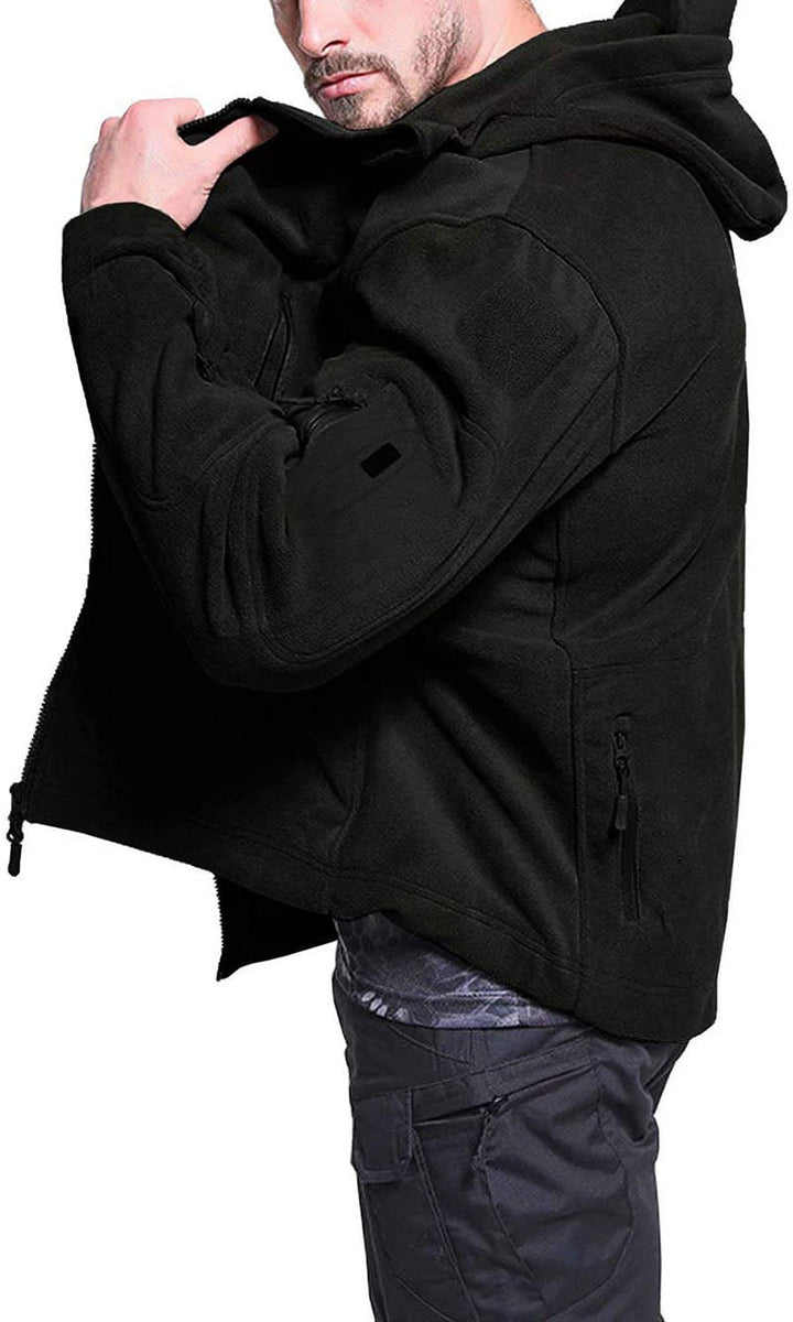 Konrad | Herren Winter Fleece Hoodie Jacke mit Reißverschluss und Taschen