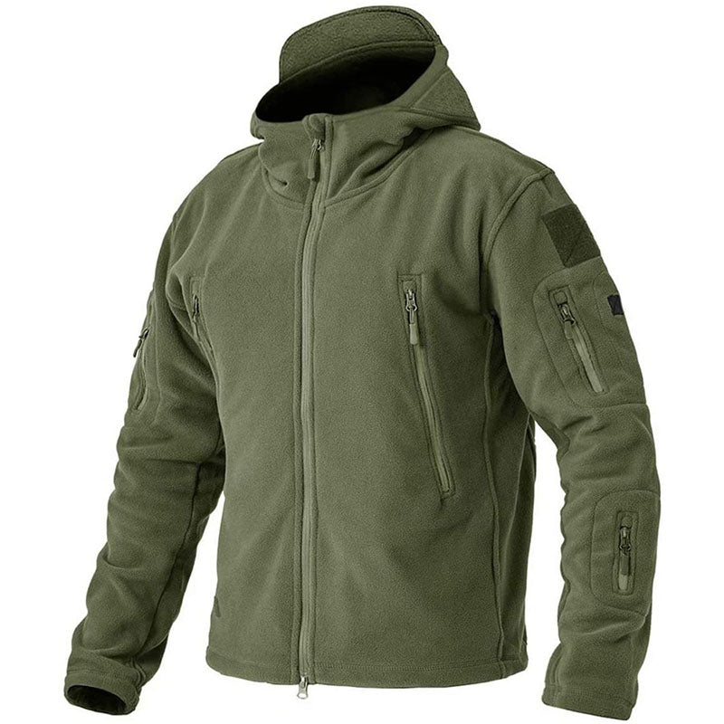Konrad | Herren Winter Fleece Hoodie Jacke mit Reißverschluss und Taschen