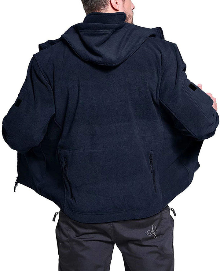 Konrad | Herren Winter Fleece Hoodie Jacke mit Reißverschluss und Taschen