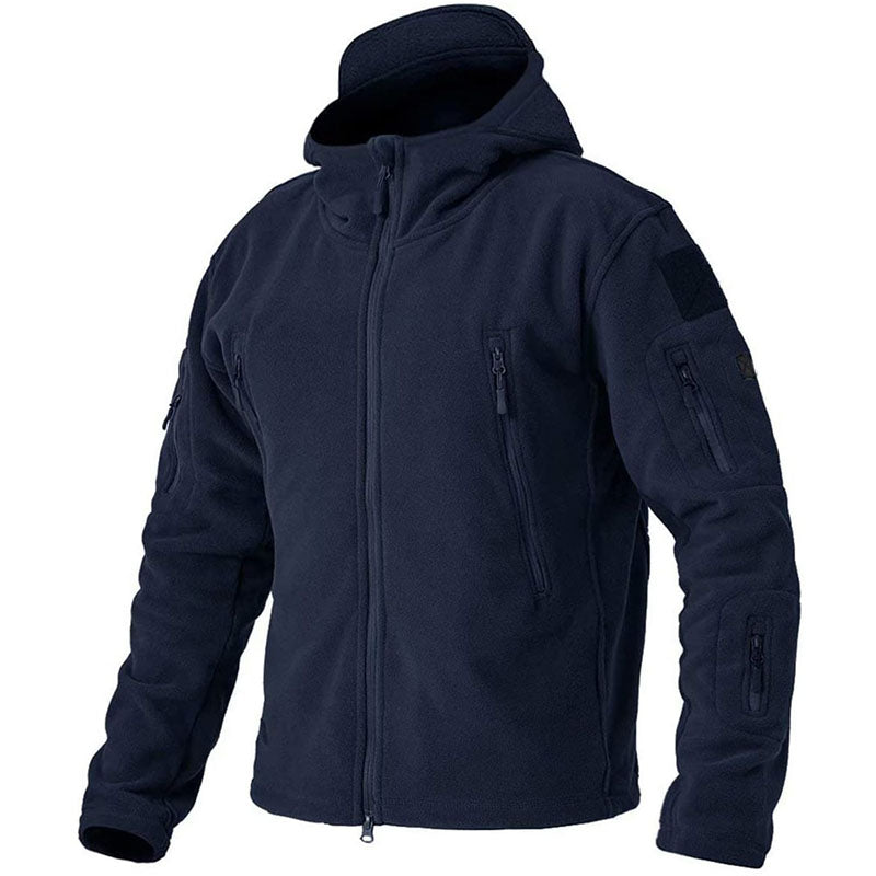 Konrad | Herren Winter Fleece Hoodie Jacke mit Reißverschluss und Taschen