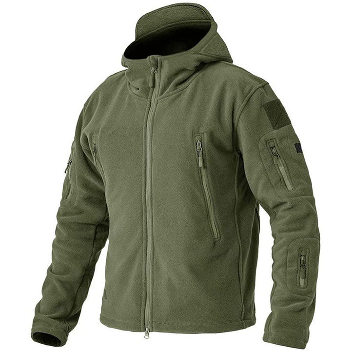 Konrad | Herren Winter Fleece Hoodie Jacke mit Reißverschluss und Taschen