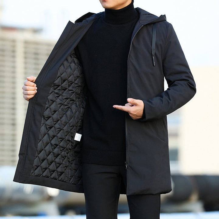 Julian | Winter Kapuzen-Zip-Up-Mantel für Herren
