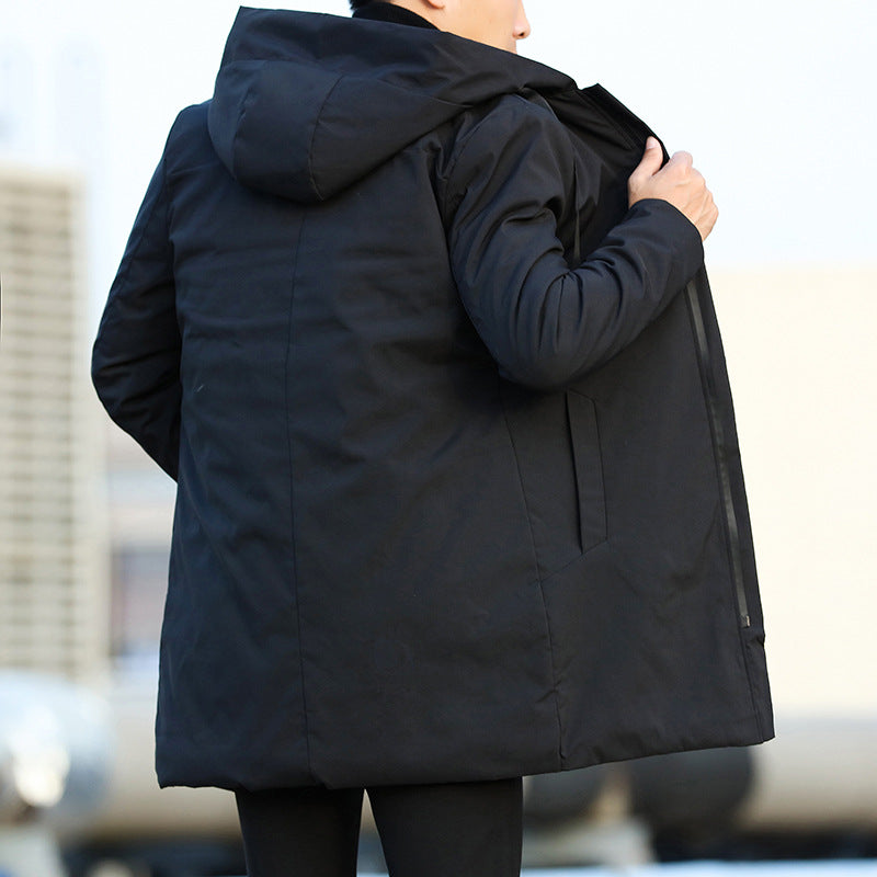 Julian | Winter Kapuzen-Zip-Up-Mantel für Herren