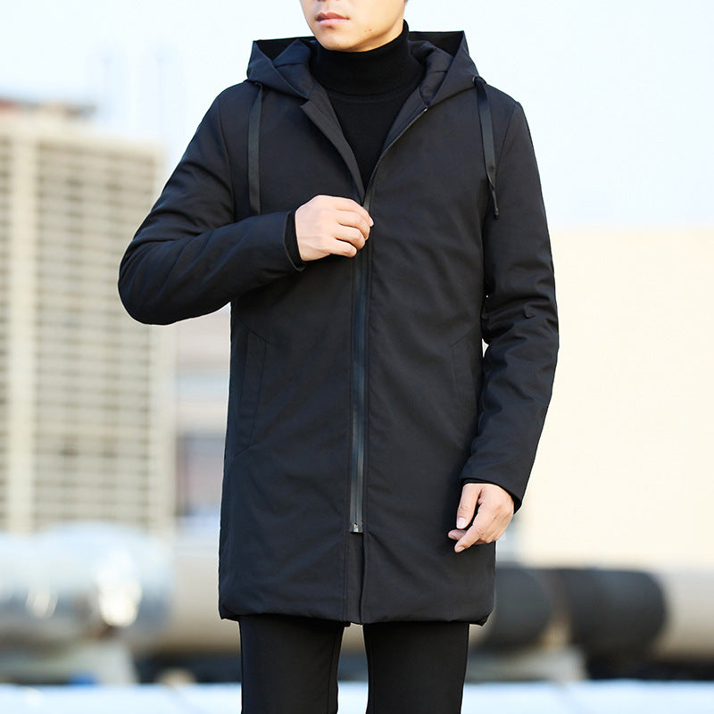 Julian | Winter Kapuzen-Zip-Up-Mantel für Herren