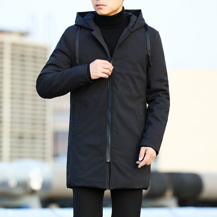 Julian | Winter Kapuzen-Zip-Up-Mantel für Herren