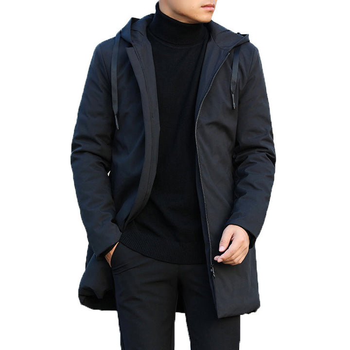 Julian | Winter Kapuzen-Zip-Up-Mantel für Herren