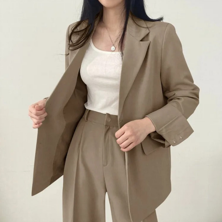 Karin | Damen Oversize Blazer und Hose mit weitem Bein