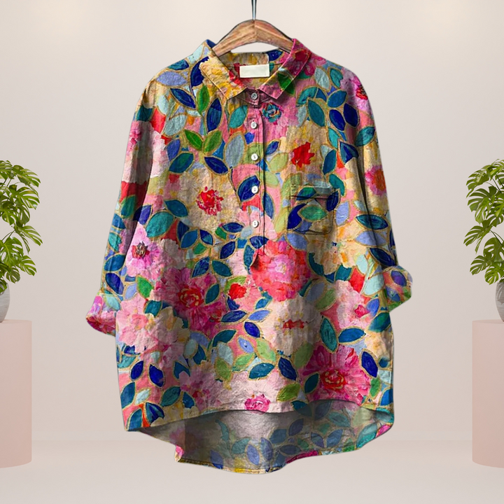 Freya | Trendiges Shirt mit modischem Kunstprint
