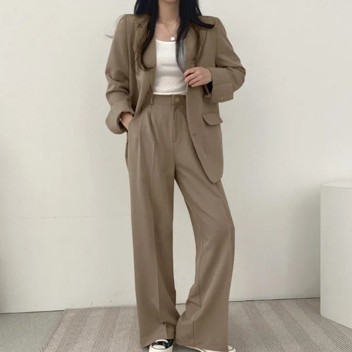 Karin | Damen Oversize Blazer und Hose mit weitem Bein