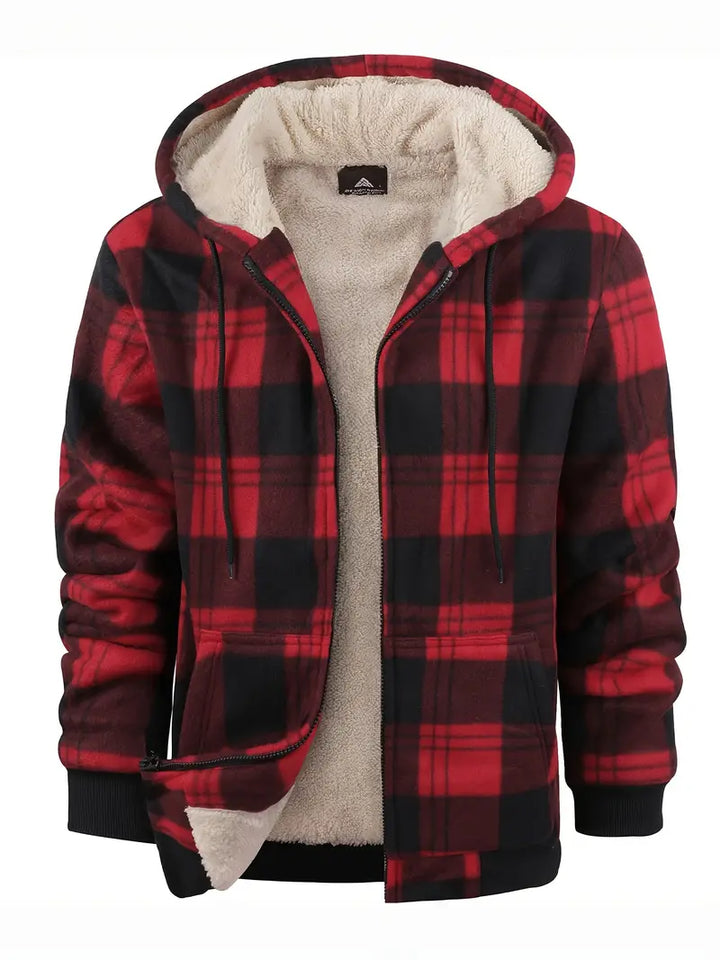 Manfred | Herren Winter-Jacke mit Reißverschluss, warmem Futter und Taschen