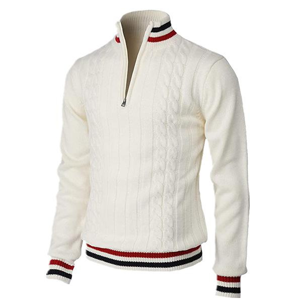 Christoph | Herren Kabelstrick Halb-Zip Pullover