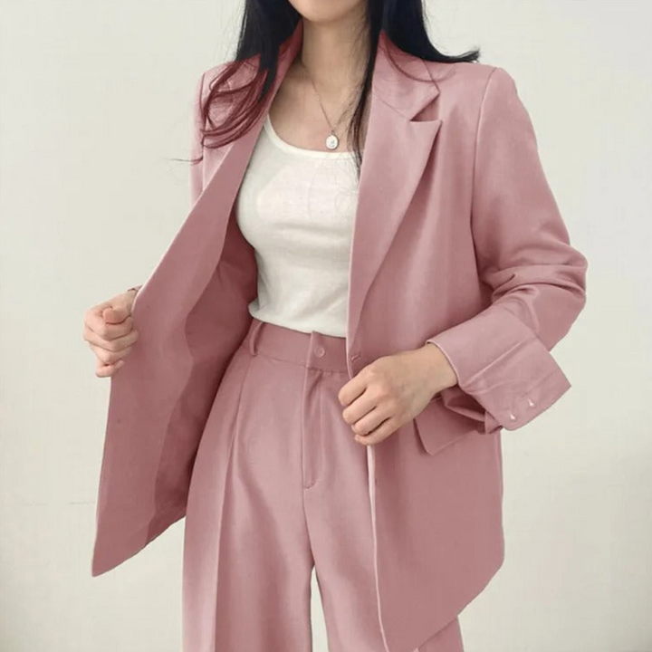 Karin | Damen Oversize Blazer und Hose mit weitem Bein
