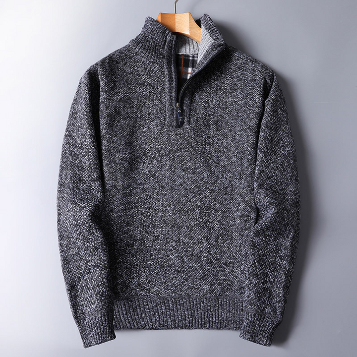Dominic | Herren Warmer Winterpullover mit Quarter-Zip