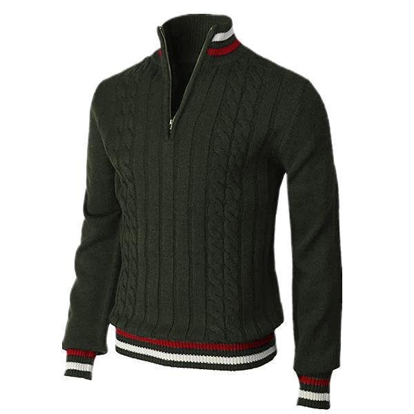 Christoph | Herren Kabelstrick Halb-Zip Pullover