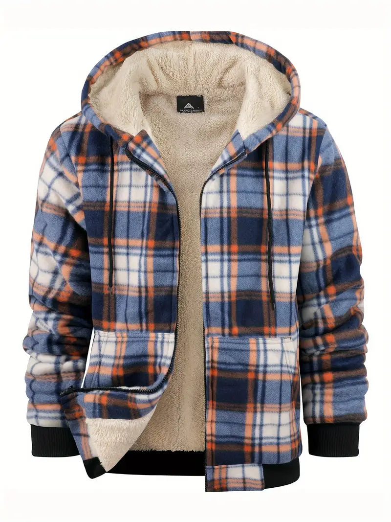 Manfred | Herren Winter-Jacke mit Reißverschluss, warmem Futter und Taschen