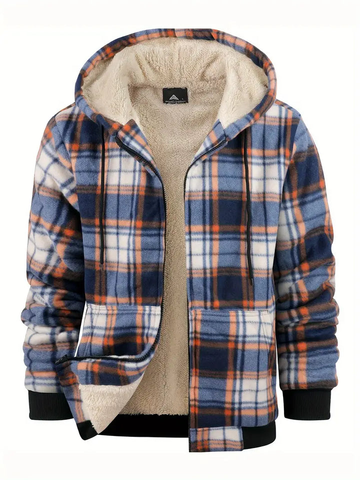 Manfred | Herren Winter-Jacke mit Reißverschluss, warmem Futter und Taschen