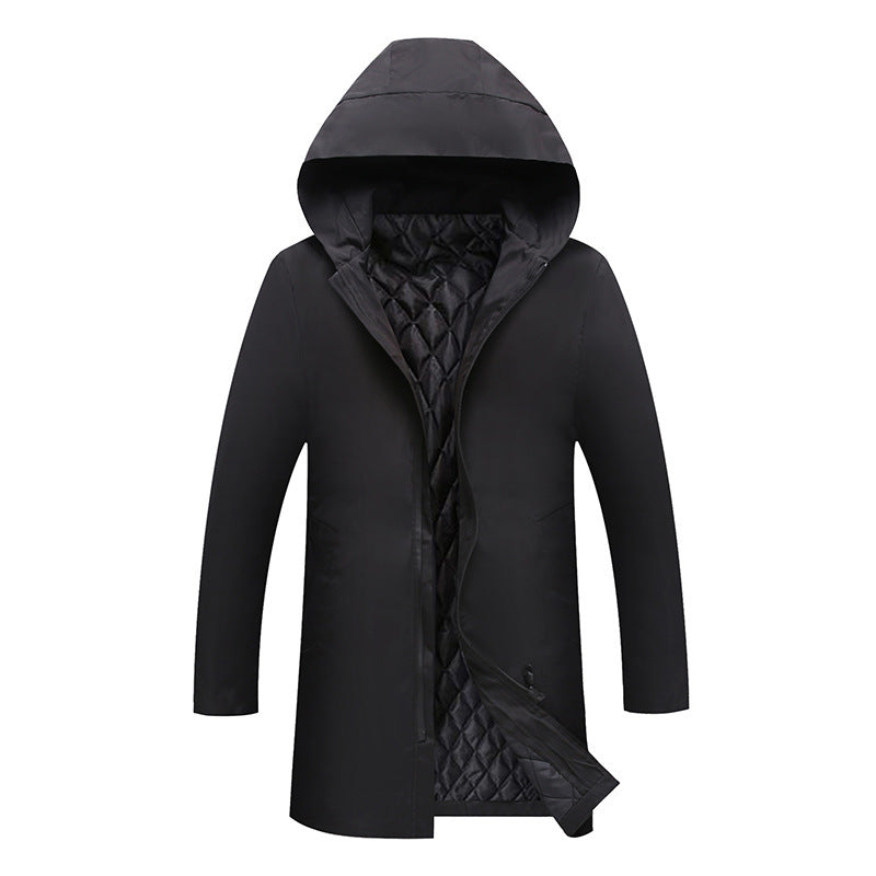 Julian | Winter Kapuzen-Zip-Up-Mantel für Herren