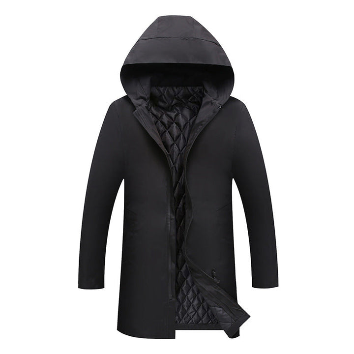 Julian | Winter Kapuzen-Zip-Up-Mantel für Herren