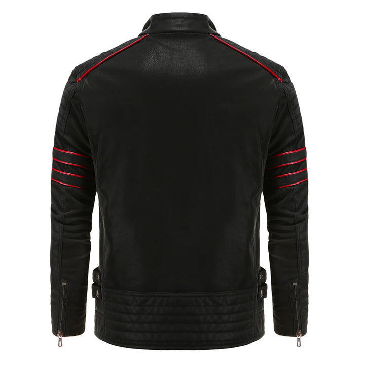 Rainer | Herren Winter-Leder-Bikerjacke mit warmem Futter