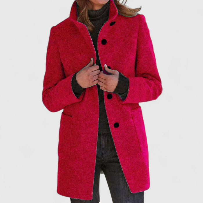 Katharina | Damen Eleganter Einreihiger Wintermantel