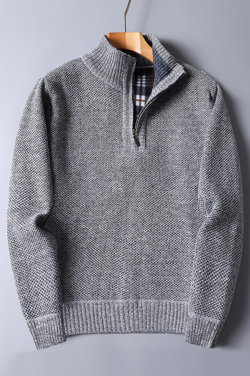 Dominic | Herren Warmer Winterpullover mit Quarter-Zip