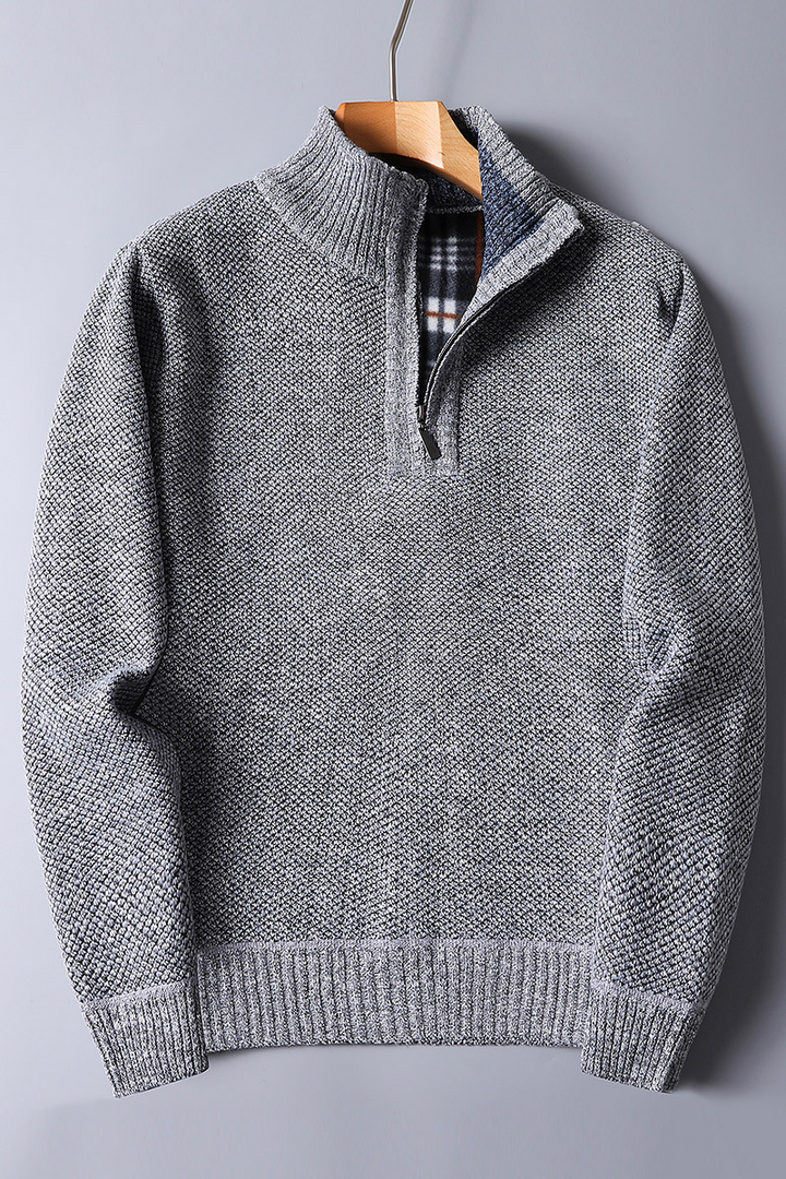 Dominic | Herren Warmer Winterpullover mit Quarter-Zip