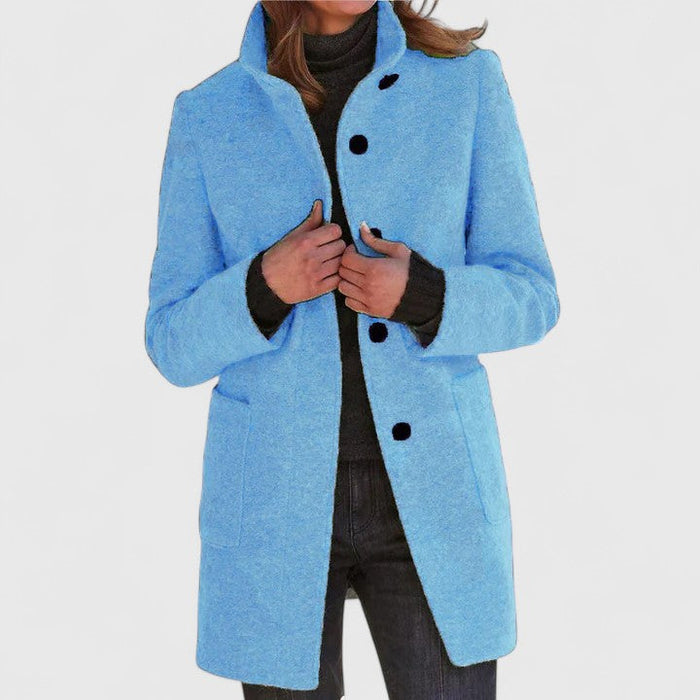 Katharina | Damen Eleganter Einreihiger Wintermantel