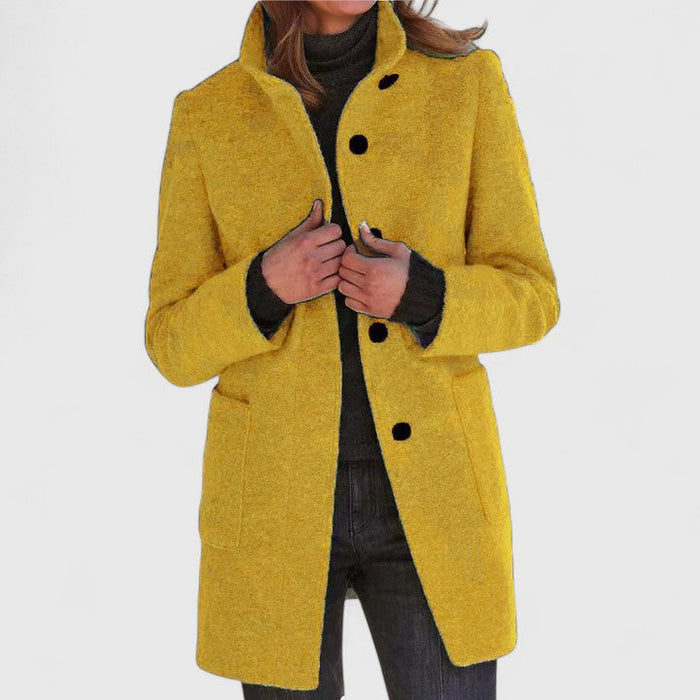Katharina | Damen Eleganter Einreihiger Wintermantel