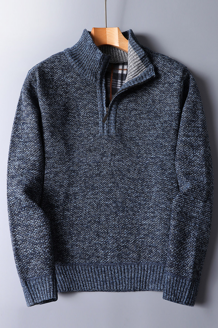 Dominic | Herren Warmer Winterpullover mit Quarter-Zip