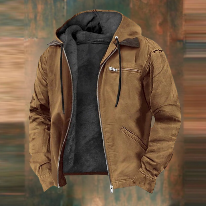 George | Herren Winter Warme Reißverschluss Hoodie Jacke