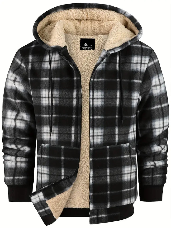 Manfred | Herren Winter-Jacke mit Reißverschluss, warmem Futter und Taschen