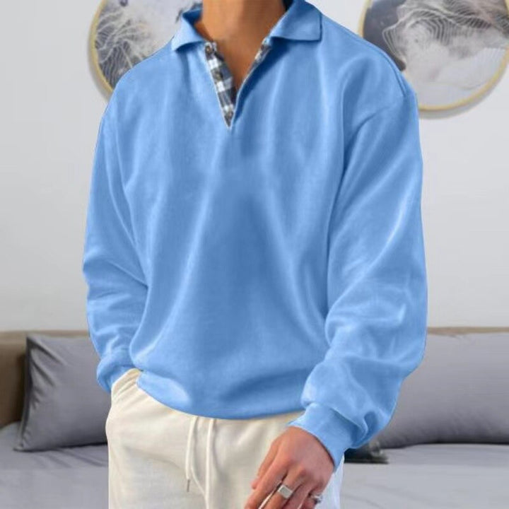 Dominic | Herren Relaxed Fit Sweatshirt mit Polokragen