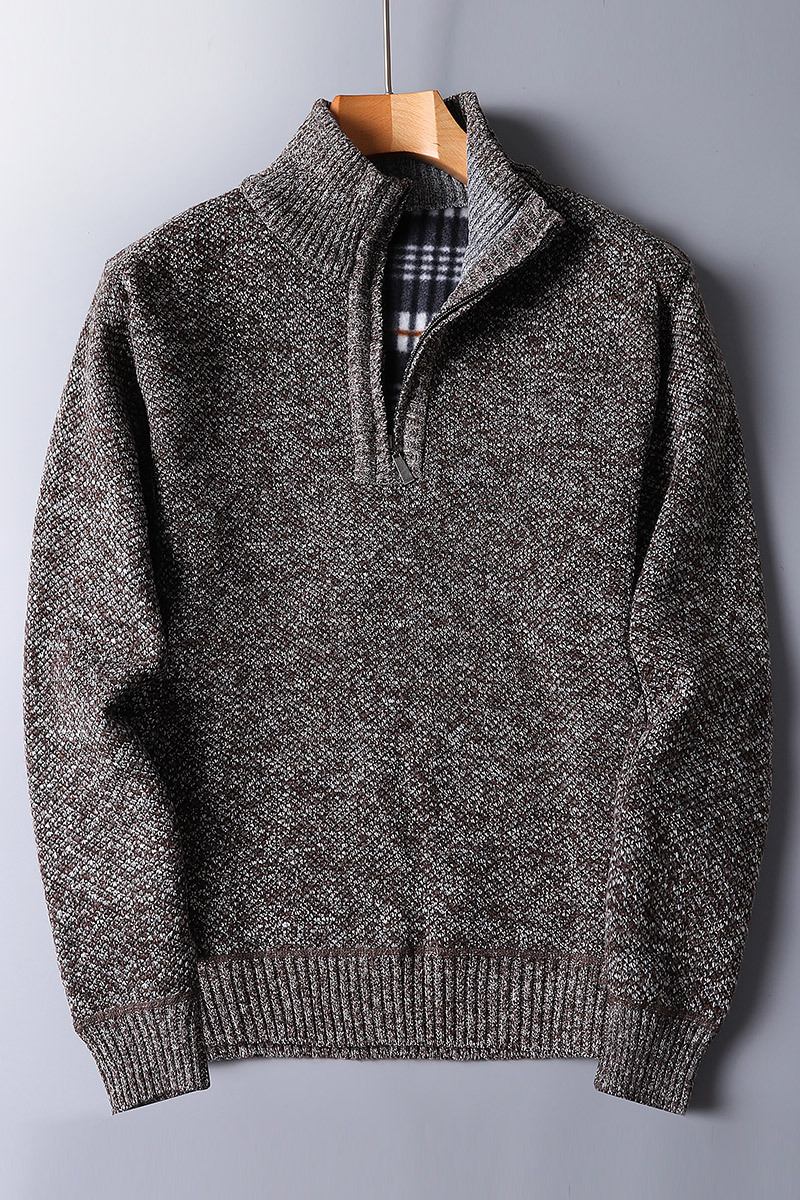 Dominic | Herren Warmer Winterpullover mit Quarter-Zip