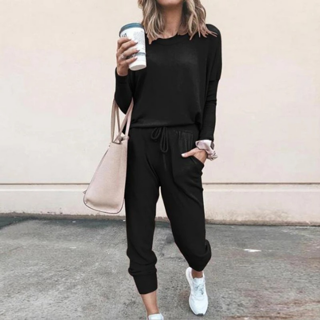 Natalie | Damen Zweiteiliges Lässiges Jogger Lounge Set