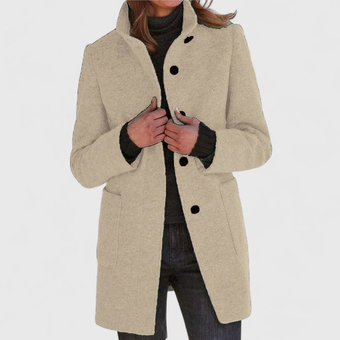 Katharina | Damen Eleganter Einreihiger Wintermantel