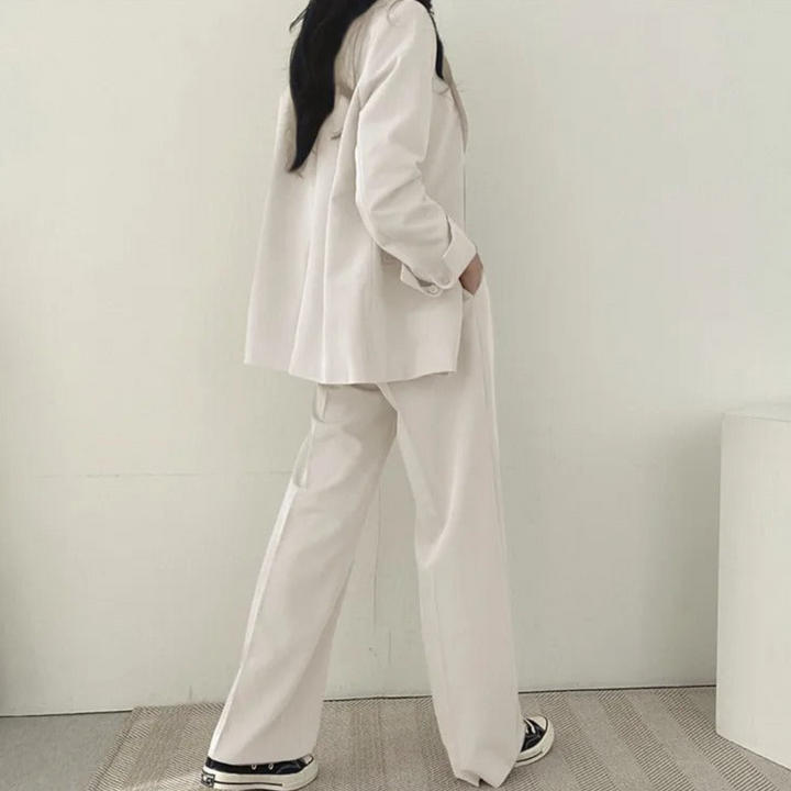 Karin | Damen Oversize Blazer und Hose mit weitem Bein
