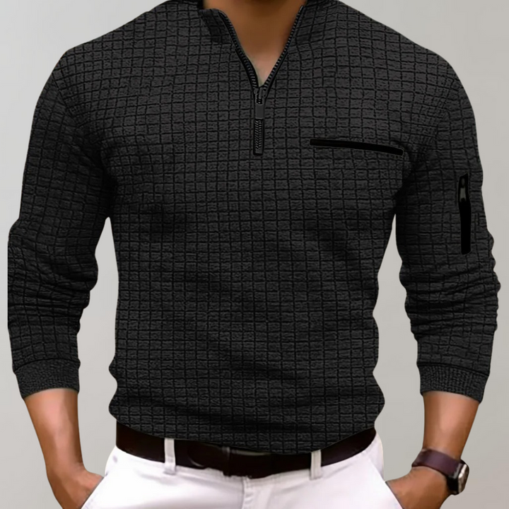 Wilhelm | Stylischer Reißverschluss-Pullover Für Männer