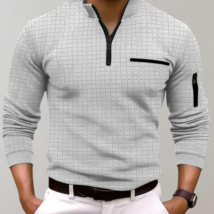 Wilhelm | Stylischer Reißverschluss-Pullover Für Männer