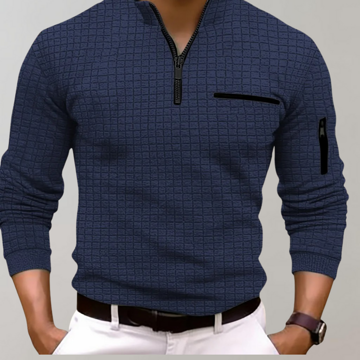 Wilhelm | Stylischer Reißverschluss-Pullover Für Männer