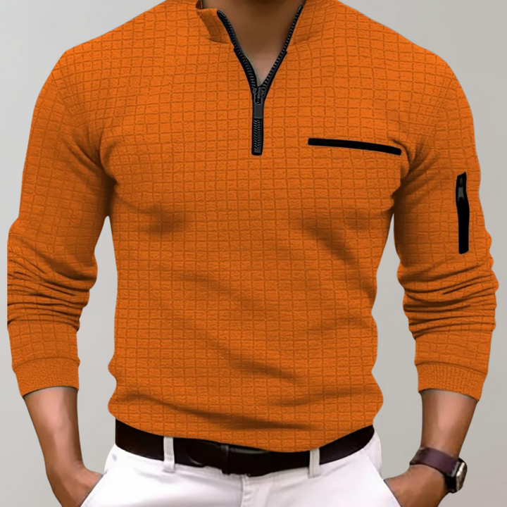 Wilhelm | Stylischer Reißverschluss-Pullover Für Männer