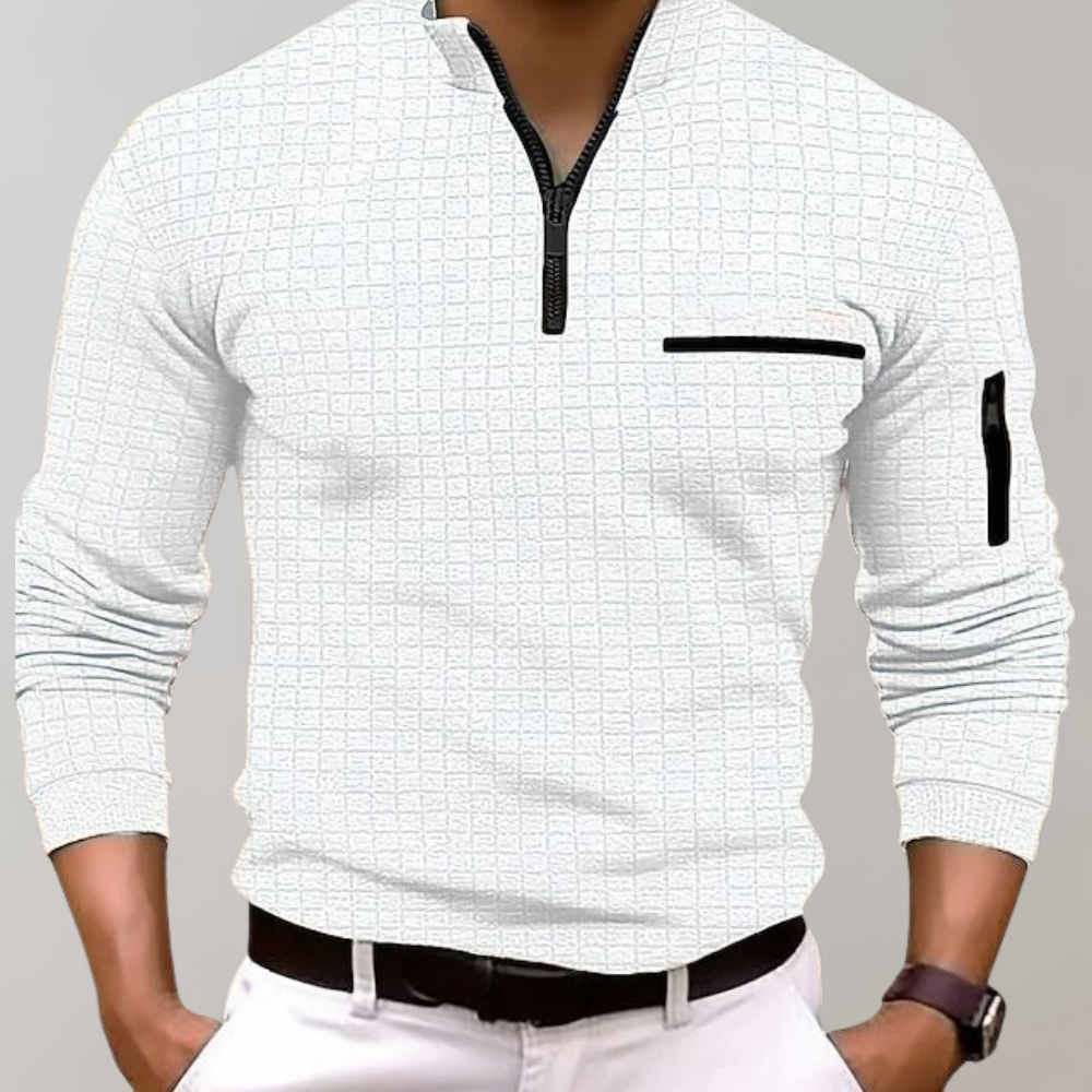Wilhelm | Stylischer Reißverschluss-Pullover Für Männer