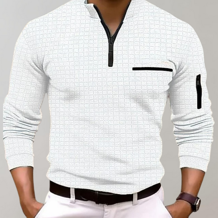Wilhelm | Stylischer Reißverschluss-Pullover Für Männer