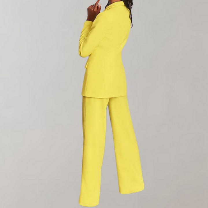 Lara | Damen Stilvolles Blazer und Weite Hose Outfit