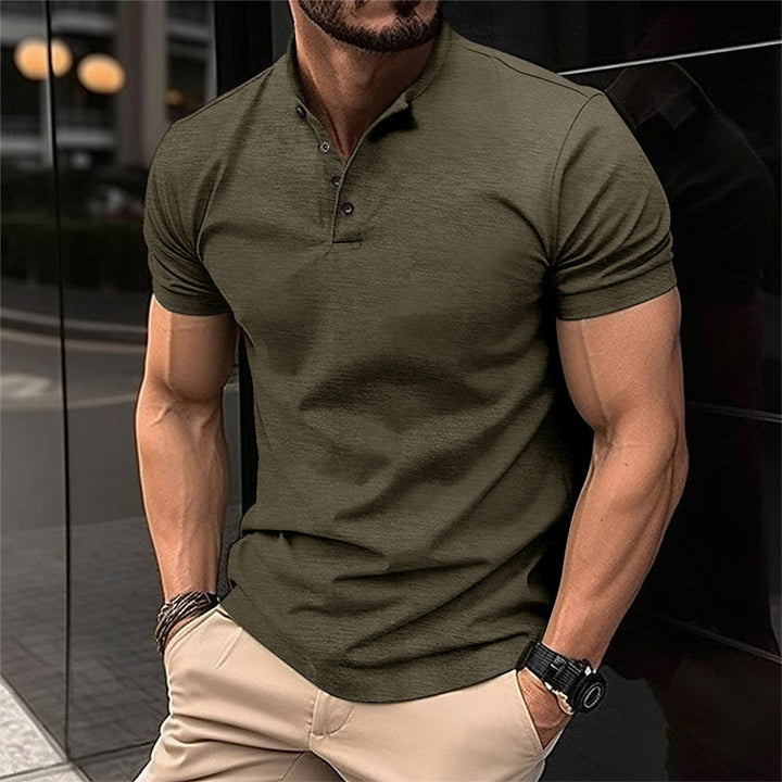 Alexander | Stylisches Kurzarm Henley Polo